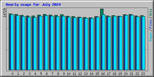 Hourly usage for July 2024