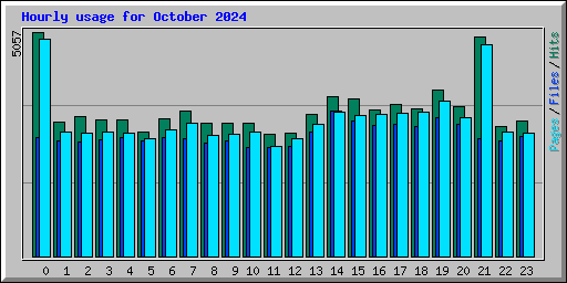 Hourly usage for October 2024