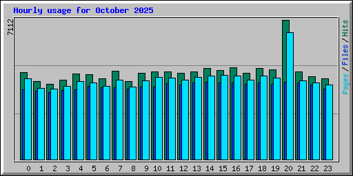 Hourly usage for October 2025